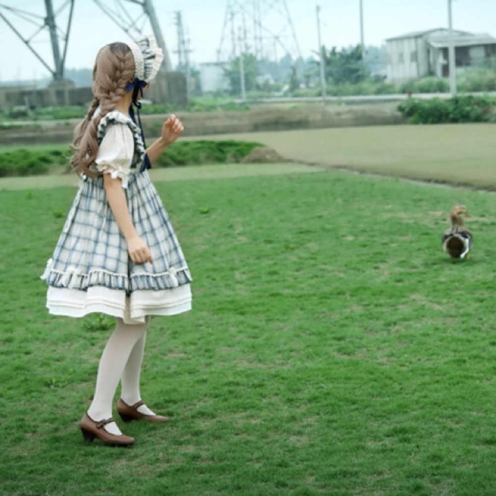 SOLD - Lolita Dorothy Country Baby Doll OP Dress BNT Set - Picture 8 of 8